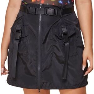 Belted Zip Fly Skirt
